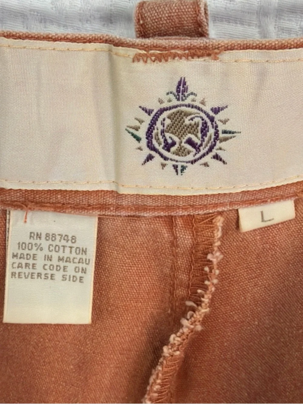 Territory Ahead Vtg Mens Large Shorts Life Of Riley Sunwashed Clay Cotton Canvas